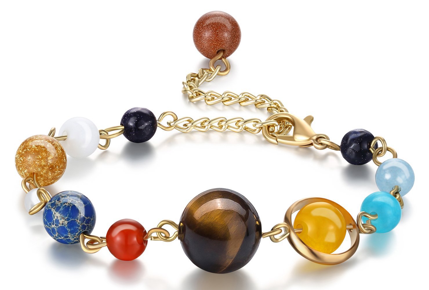 Ocho planetas al por mayor pulseras de onyx